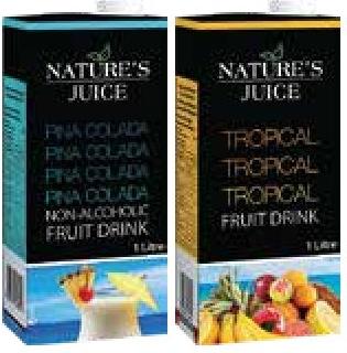 Nature's Juice Fruit Drink (Except Orange / Peach & Grape) 1L