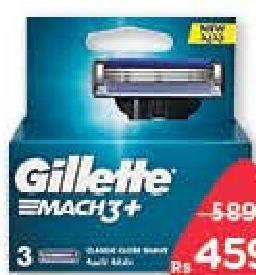 Gillette Mach3+ Men's Razor Blade Refills 3 Ct
