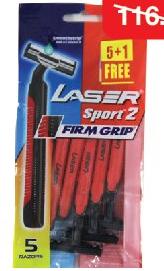 Laser Sport 2 Firm Grip Razors 5+1 Free