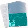 Perforated A4 Plastic Pockets Transparent Lot of 100