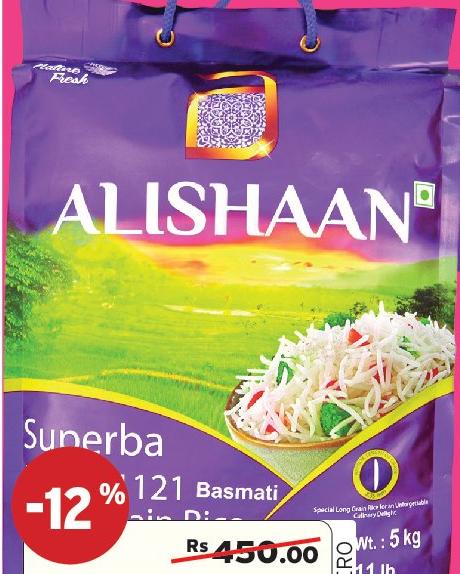 ALISHAAN SUPERBA 1121 BASMATI LONG GRAIN RICE 5KG