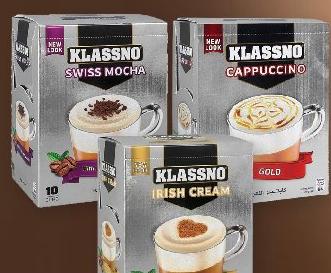 KLASSNO CAPPUCCINO GOLD / MOCHA / IRISH CREAM X10