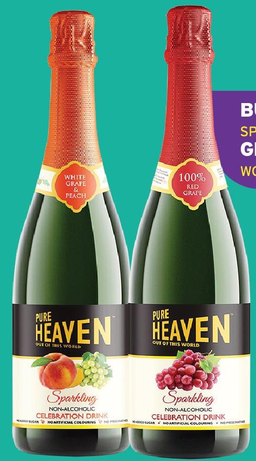 Pure Heaven Non-Alcoholic Sparkling Drink 750ml