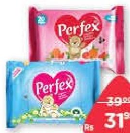 Perfex 20 Lingettes Épaisses Familiales Camomille, Pamplemousse, Pêche