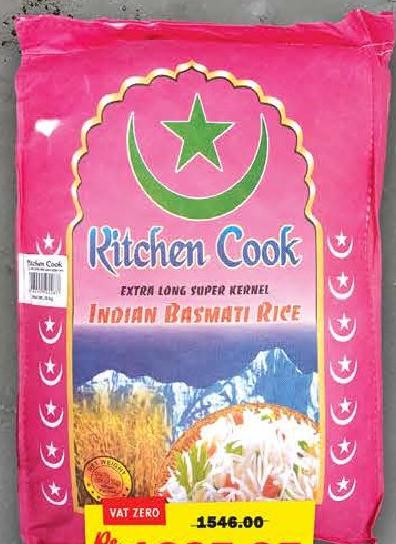 Kitchen Cook Indian Basmati Rice 20kg