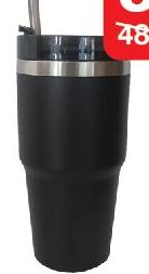 Stainless Steel Mug with Straw 660ml