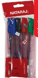 Fine Ballpoint Pen 0.7mm x5 Assorted Colors