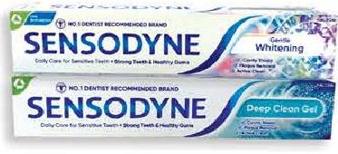 Sensodyne Toothpaste Deep Clean Gel Gentle Whitening 75ml (2 Refs)