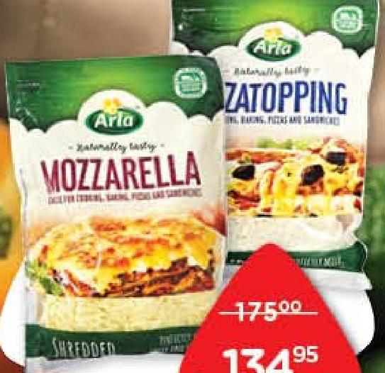 Arla Shredded Cheese Mozzarella, Pizzatopping, Tex Mex 175 g