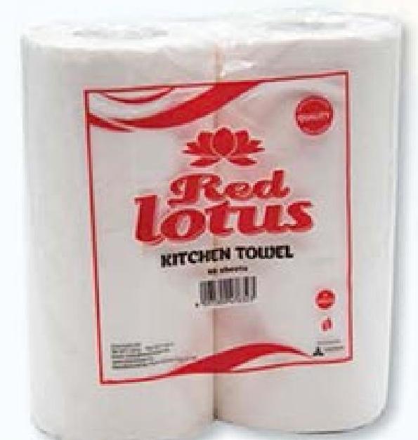 Red Lotus Kitchen Towel X 2 Rolls