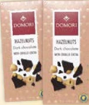 DOMORI Chocolate 75g (38% Mild Milk / 50% Intense Milk / 70% Dark / Hazelnuts Dark)
