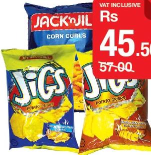 Corn Curls / Jigs Potato Crisps BBQ / Cheese le sachet de 60g