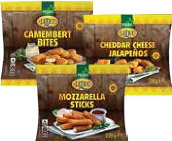 Le Duc Camembert Bites / Cheddar Cheese Jalapeños / Mozzarella Sticks 250g