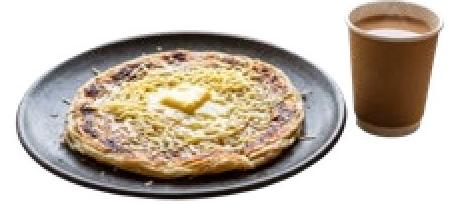 Butter and Cheese Paratha with Cardamom Tea