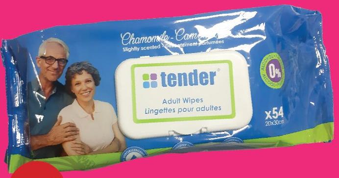 Tender Adult Wipes x 54