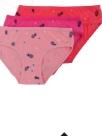 Lot of 3 girl's panties, sizes 4-6 years and 6-8 years, assorted colors