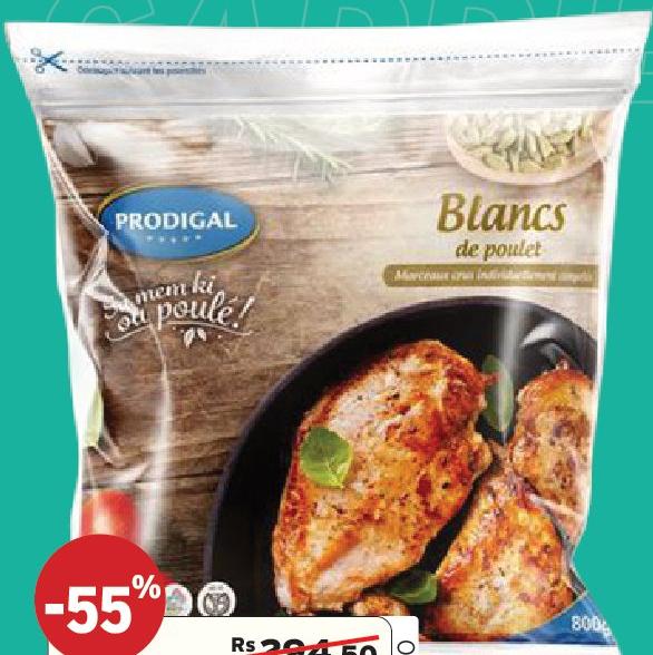 Prodigal IQF Blancs De Poulet 800g